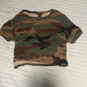 camo crop top